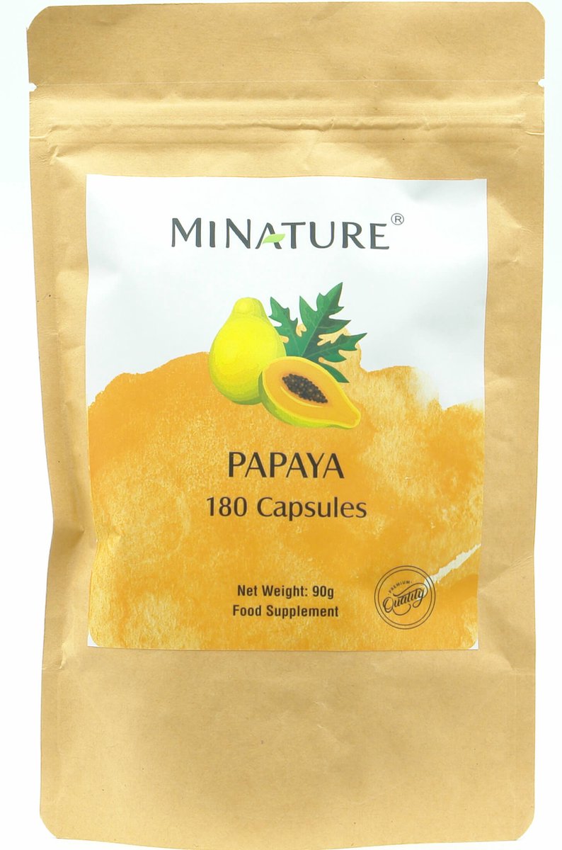 Goedkoopste Papaya Capsules 180 stuks - 450mg Poeder van Carica Papaja Bladeren per Vega Capsule - 100 Plantaardig