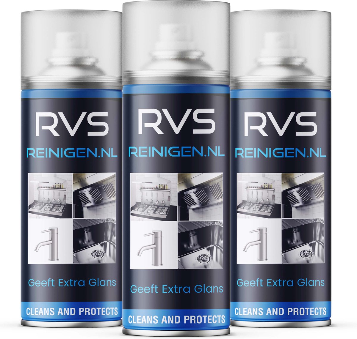 Rvsreinigen 3 x RVS reiniger spray roestvrijstaal reiniger oven