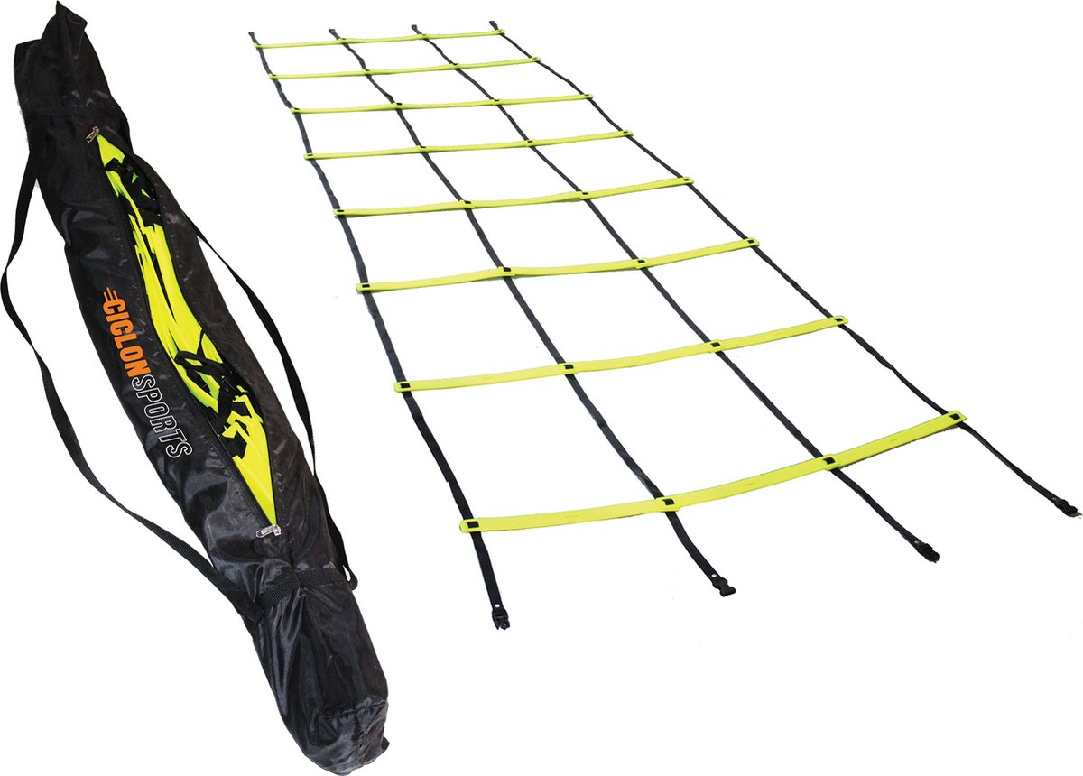 Triple speedladder - Loopladder met 3 banen van 4 meter - Trainingsladder Ciclón Sports