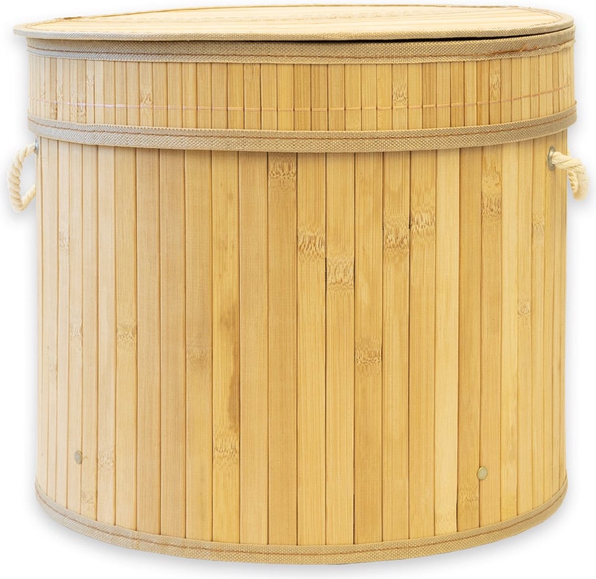 casa pura Bamboe Wasmand - Wassorteerder - Wasbox - Met handvatten - 35 x 30 cm