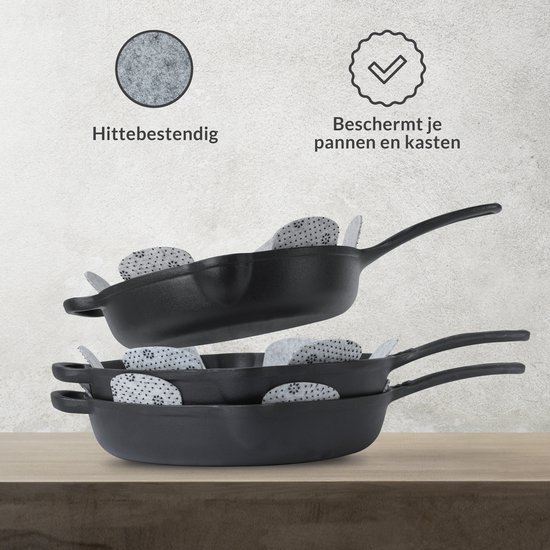 Zwarte - Rubberen - Pannenonderzetters Keukenhulpjes