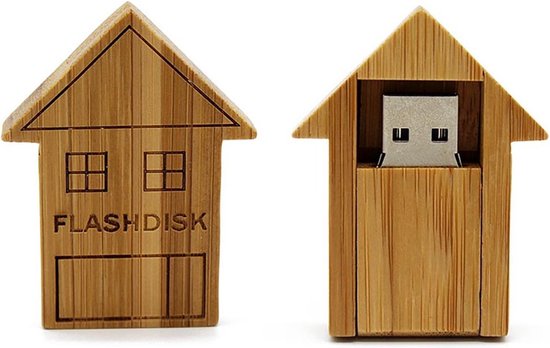 128GB 3.0 Hout huis USB stick