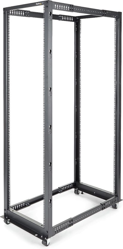 StarTech.com Rack Serveur Mobile 42U à 4 Montants, Rack Réseau 19", Rack Roulant avec Profondeur Ajustable pour PC/AV/Données/IT - Roulettes, Pieds de Mise à Niveau ou Montage au Sol (4POSTRACK42)
