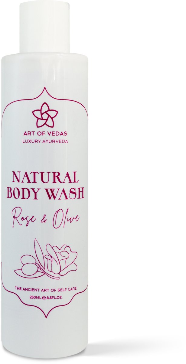 Art of Vedas - Natural Body Wash - Rose & Olive - Ayurvedische - 100% Natural - Vegan