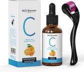 VINESS Vitamine C Serum – Incl. 0.25mm Dermaroller – Gezichtsserum – Gezichtsverzorging – Met Vitamine E & Hyaluronzuur – Collageen - Anti Rimpel – Anti Aging – Skincare