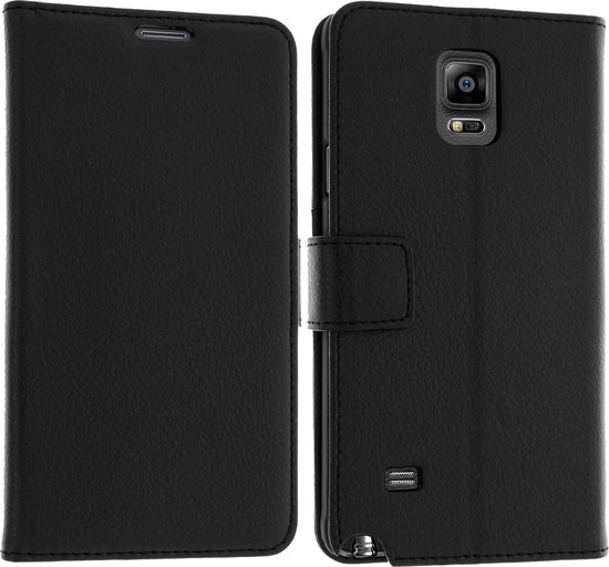 Cover Geschikt voor Samsung Galaxy Note 4 Flip Wallet Stand Video zwarte