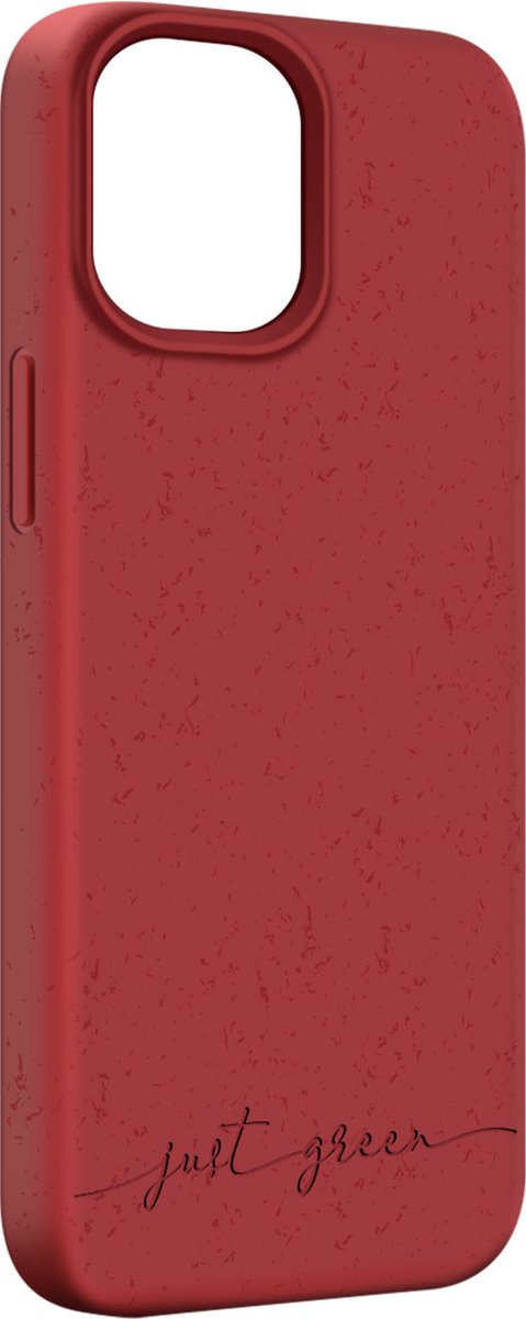 JUST GREEN, Hoesje Geschikt voor Apple iPhone 13 Pro Max Zacht Model Natura, Rood