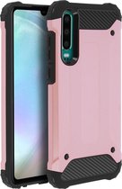 Geschikt voor Huawei P30 Defender II-hoes Relief Hybrid Fall champagne