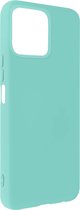 Geschikt voor Honor X8 siliconen hoesje semi-rigide Soft-touch afwerking turquoise