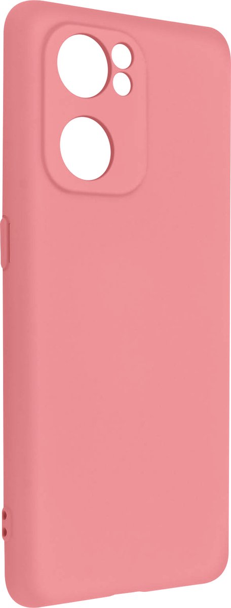 Geschikt voor Oppo Find X5 lite siliconen hoesje semi-rigide Soft-touch afwerking roze