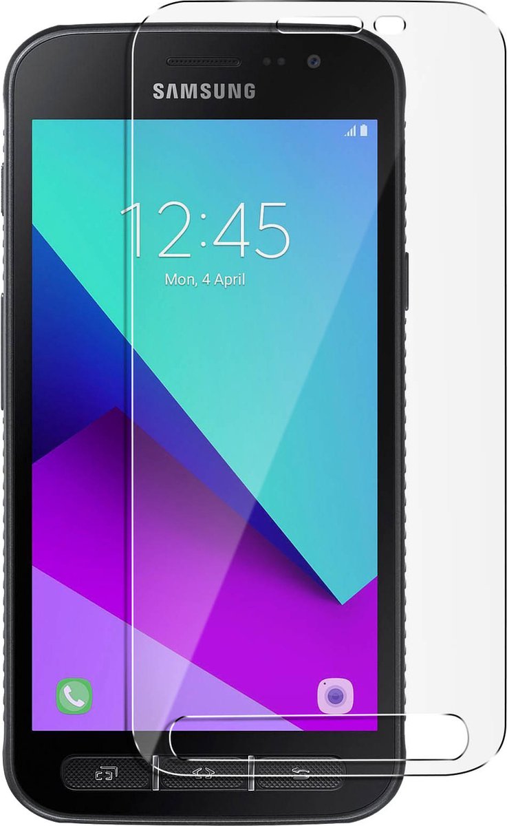 Geschikt voor Samsung Galaxy Xcover 4 / 4s Tempered Glass 9H Curved Akashi omlijnd transparant