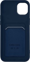 Geschikt voor Apple iPhone 14 Plus Soft Silicone Case Kaarthouder Forcell blauw