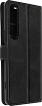 Geschikt voor Sony Xperia 1 IV Wallet Videohouder Magnetisch Tab zwart