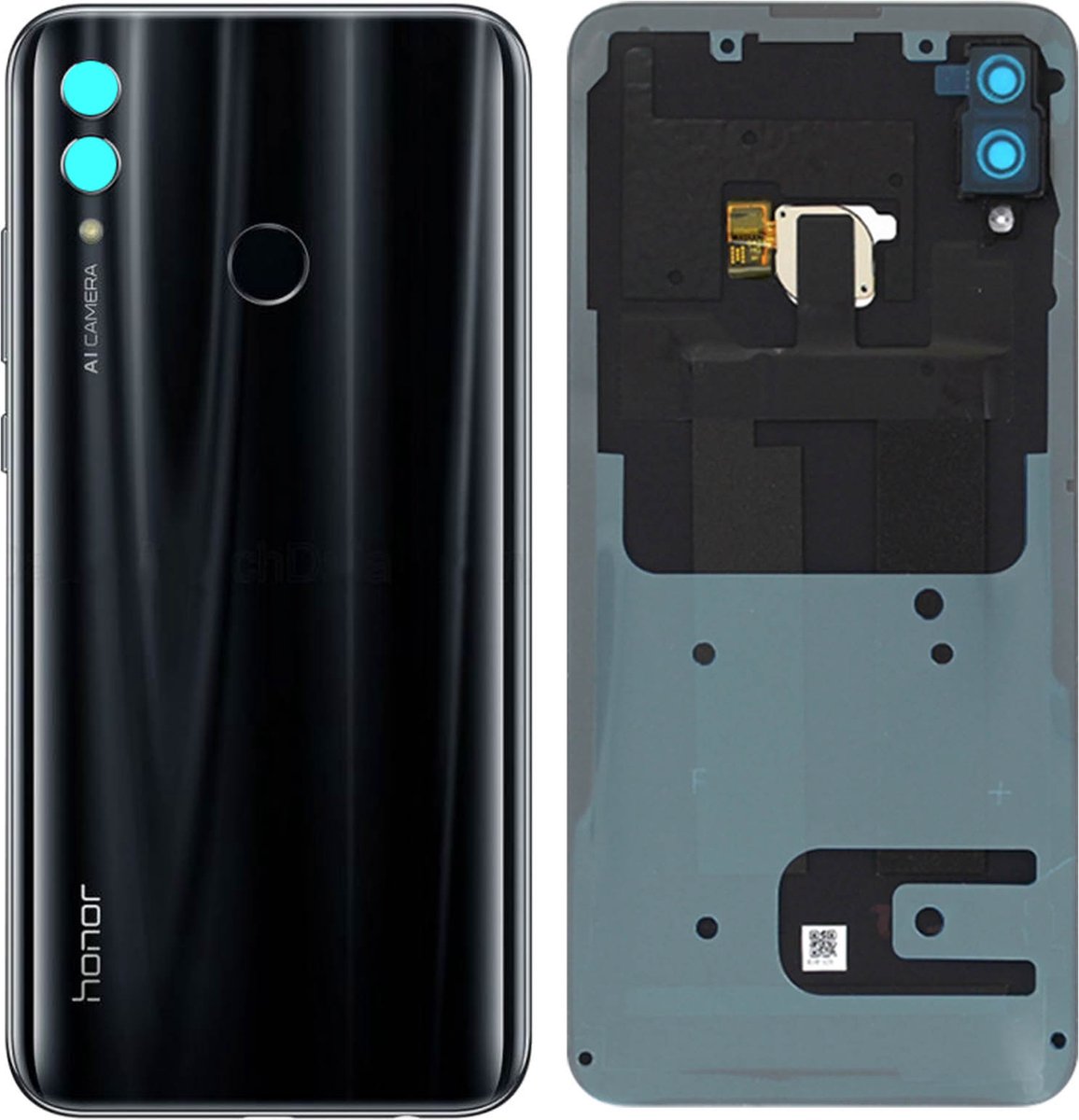 Honor 10 Lite Batterij Cover Origineel Honor achterklep Zwart