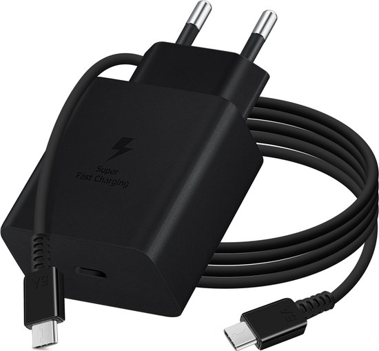 Adaptateur secteur Samsung - Câble USB-C vers USB-C - 45W - 1.8m - Noir