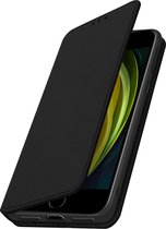 Hoes Geschikt voor Apple iPhone 7/8/SE 2020 klep portefeuille, video standaard zwart
