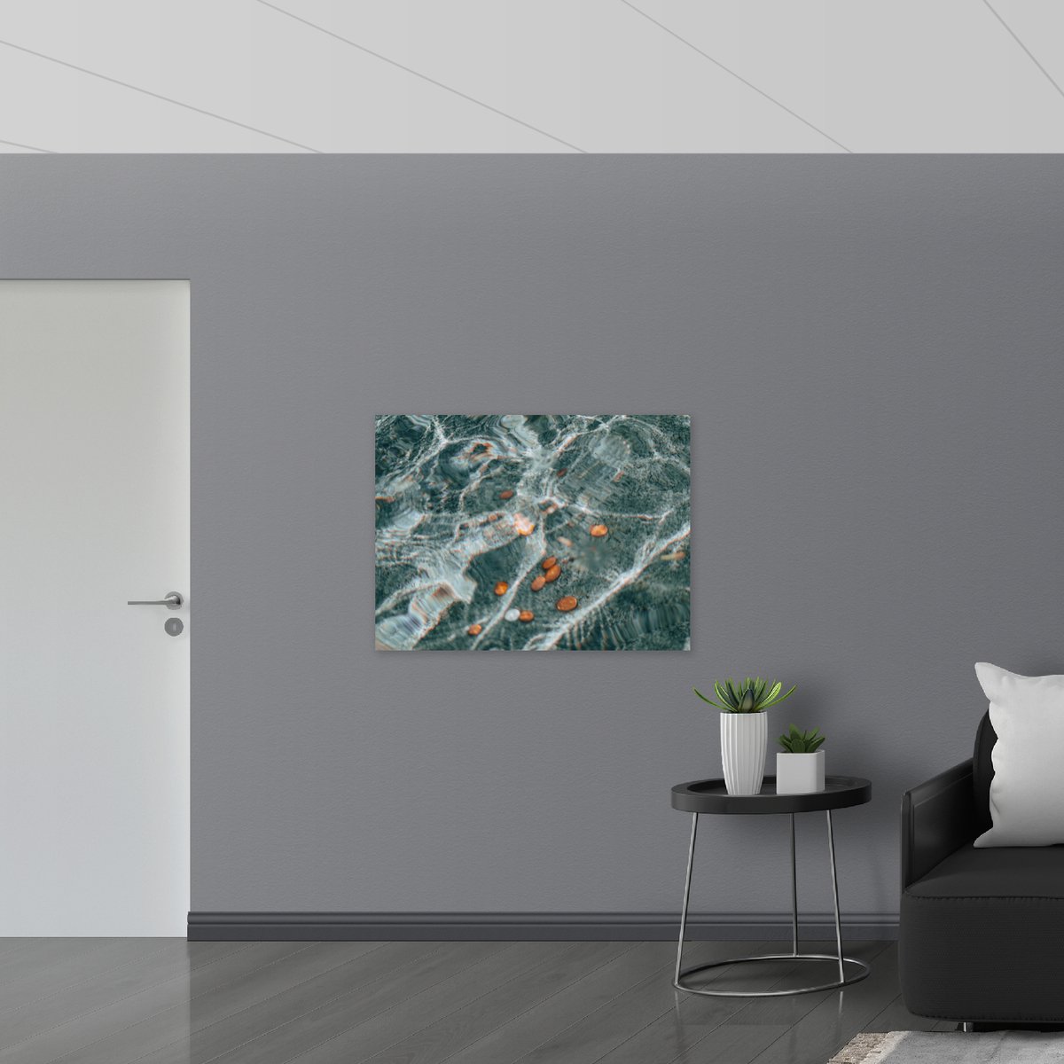 Poster Glanzend – Kleingeld op Bodem van Fontein - 100x75 cm Foto op Posterpapier met Glan