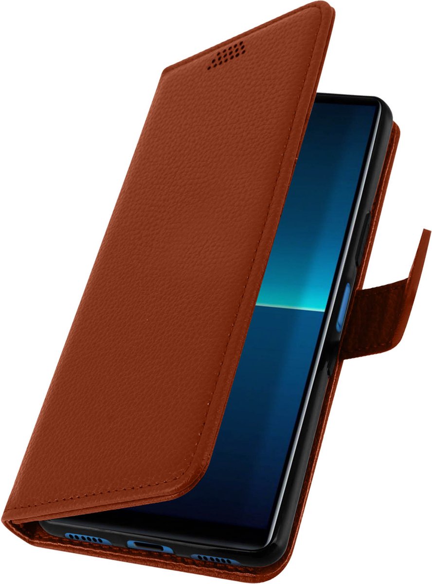 Cover Geschikt voor Sony Xperia L4 Flip Wallet Stand Video bruine
