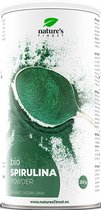 Nature's Finest Spirulina poeder Bio 250g | De groene rijkdom van de natuur - 100% biologisch, Hoog gehalte aan eiwitten, Bron van ijzer, Bron van vezels, Behoudt de vitaliteit, Voorkomt vermoeidheid, Helpt bij gewichtsbeheersing
