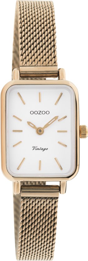 OOZOO Vintage Classics - Montre OOZOO en or rose avec bracelet en maille métallique en or rose - C10977