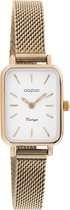 OOZOO Vintage Classics - rosé goudkleurige OOZOO horloge met rosé goudkleurige metalen mesh armband - C10977
