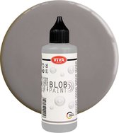 Viva Decor Blob Paint - 90ml - Schilderen- Verf - 3d effect - Nieuw, Kleurrijk - Ontspannend - Creative Hobby - DIY - Knutselen - Vrije tijd - Handwerken - Grijs