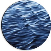 Dibond Muurcirkel - Blauwe Zee - 20x20 cm Foto op Aluminium Muurcirkel (met ophangsysteem)