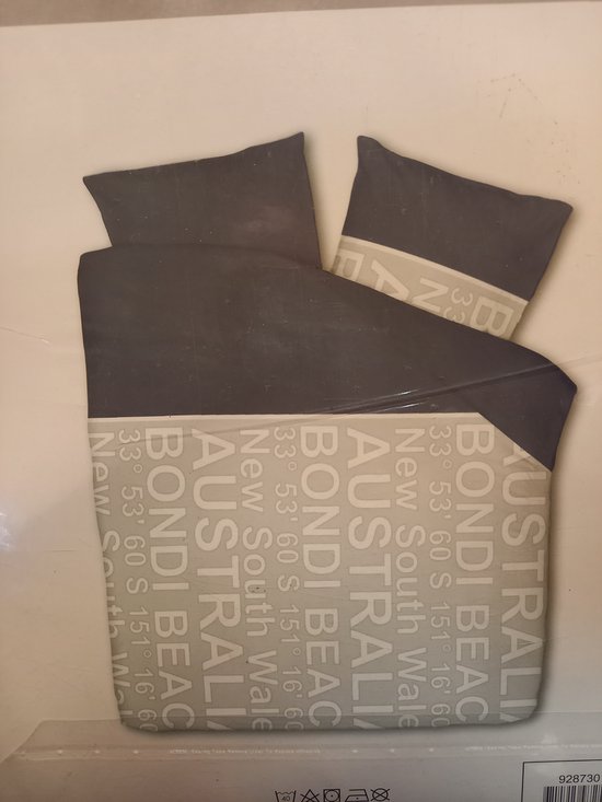 Dekbed overtrek 2 persoons Grijs 240 x 200/220 100 Katoen bol