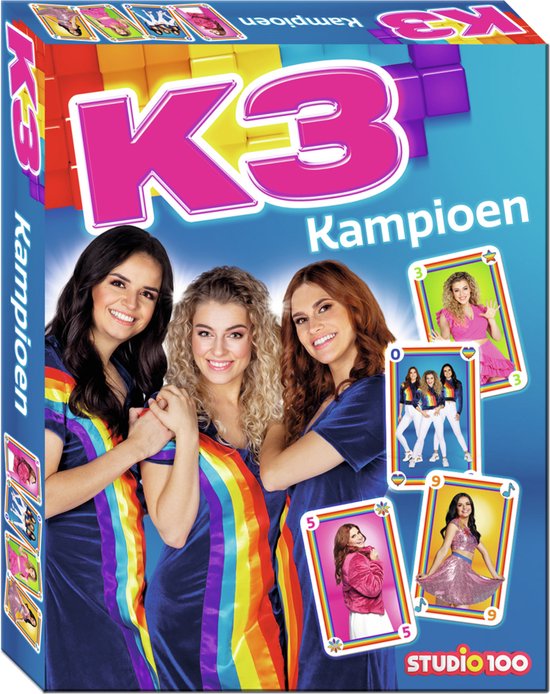 Thumbnail van een extra afbeelding van het spel K3 Kaartspel - Kaartspel Kampioen met 55 kaarten