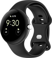 Bandje Voor Google Pixel - Watch Sport Band - Zwart - Maat: SM - Horlogebandje, Armband