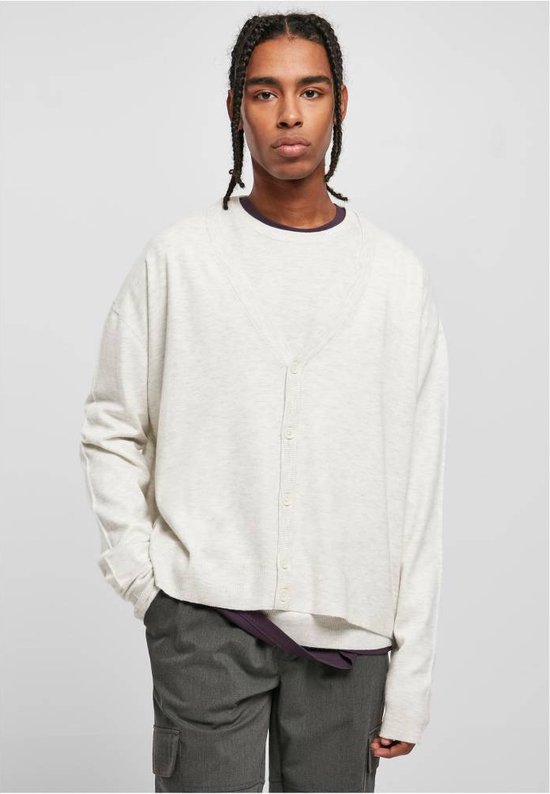 Urban Classics - Eco Mix Boxy Lange cardigan - M - Grijs