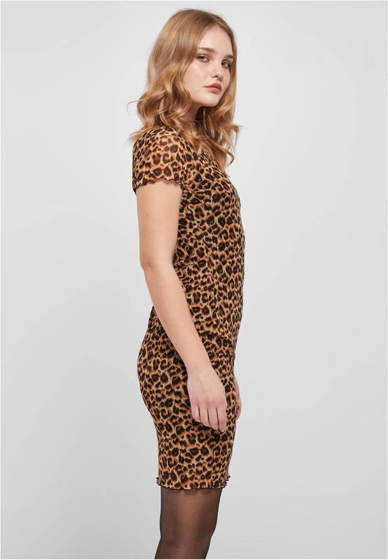 Urban Classics Robe courte -4XL- Mesh Double Layer leo Marron