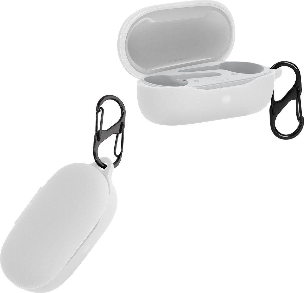 kwmobile cover voor oordopjes case - geschikt voor Huawei Freebuds SE - Trendy beschermhoes draadloze oordopjes in wit