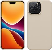 kwmobile telefoonhoesje geschikt voor Apple iPhone 14 Pro Max - Hoesje met siliconen coating - Smartphone case in crème