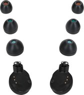 kwmobile 6x cover voor in-ear oortjes geschikt voor Sony WF-C500 Headphone / WI-C200 Headset - Vervangende oordopjes in zwart