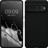 kwmobile telefoonhoesje geschikt voor Google Pixel 7 Pro - Hoesje met siliconen coating - Smartphone case in zwart
