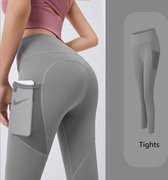 Pantalon de Fitness - Leggings de sport - Pantalon de Yoga - Leggings de yoga - Femme - Grijs- XXL