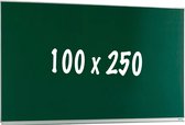 Krijtbord PRO - Magnetisch - Enkelzijdig bord - Schoolbord - Eenvoudige montage - Geëmailleerd staal - Groen - 100x250cm