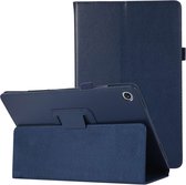 Lunso - Geschikt voor Lenovo Tab M10 Plus Gen 3 (3e generatie) - Stand flip Bookcase hoes - Donkerblauw