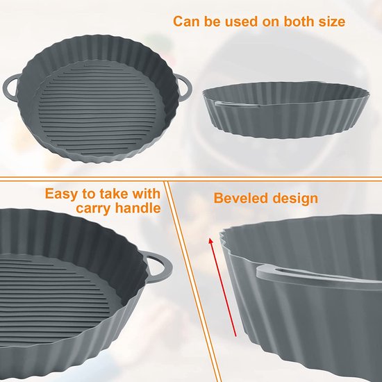 100 STKS Airfryer Liners, 18 cm/20 cm/21.5 cm Non-stick Friteuse Papier Fornuis Accessoires voor Airfryer Bakken Koken Toasts Stoommand(18cm