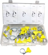 Colliers de serrage avec écrou à oreilles 13 à 22mm collier de serrage set 26 pièces.