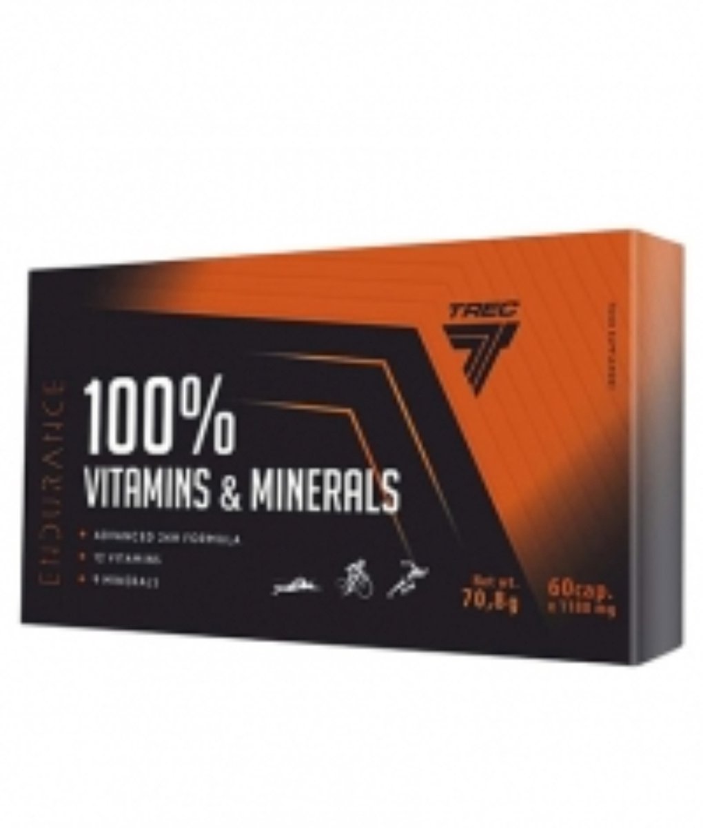 trec nitrition - 100% vitamins en minerals endurance - 60caps