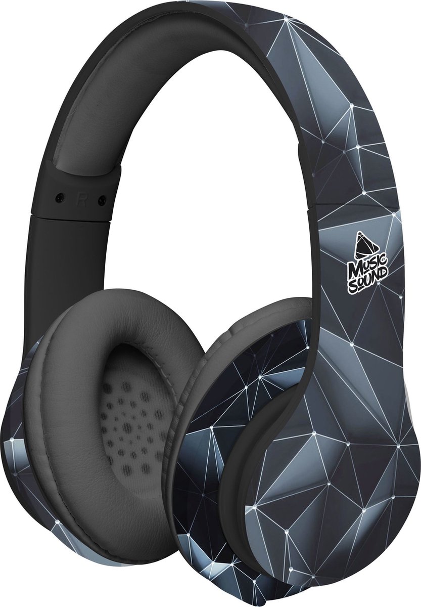 Music Sound koptelefoon bluetooth 5.0 - Zwart - hoofdtelefoon draadloos - on ear koptelefoon -uitstekende geluidskwaliteit - comfortabel - duuzaam