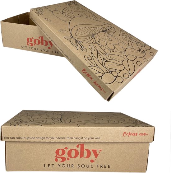 GOBY Laurens Sneakers – Handmade – Premium Kwaliteit – Mangala Print – Maat 35