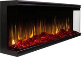 Elektrische kachel Sfeerhaard 3D - Electrische haard met verwarming 100" - 3 ZIJDIG - 254 x 44 x 20 cm