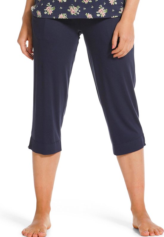 Capri pyjamabroek dames 3/4 broek - Donkerblauw - Viscose - XS