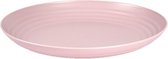 PlasticForte Rond bord/camping bord - D25 cm - oud roze - kunststof