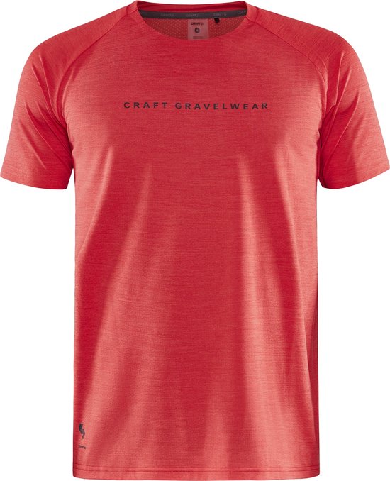 Craft - ADV Gravel SS Tee M - Fietsshirt - Rood - Heren - Maat M