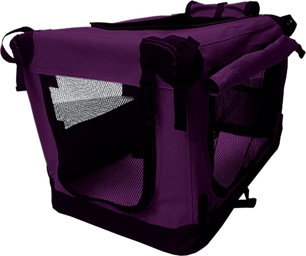 Bol.com Topmast Nylon Bench Premium - Softcrate - Stoffen Vouwbench - Paars - 50 x 35 x 35 cm- XS aanbieding