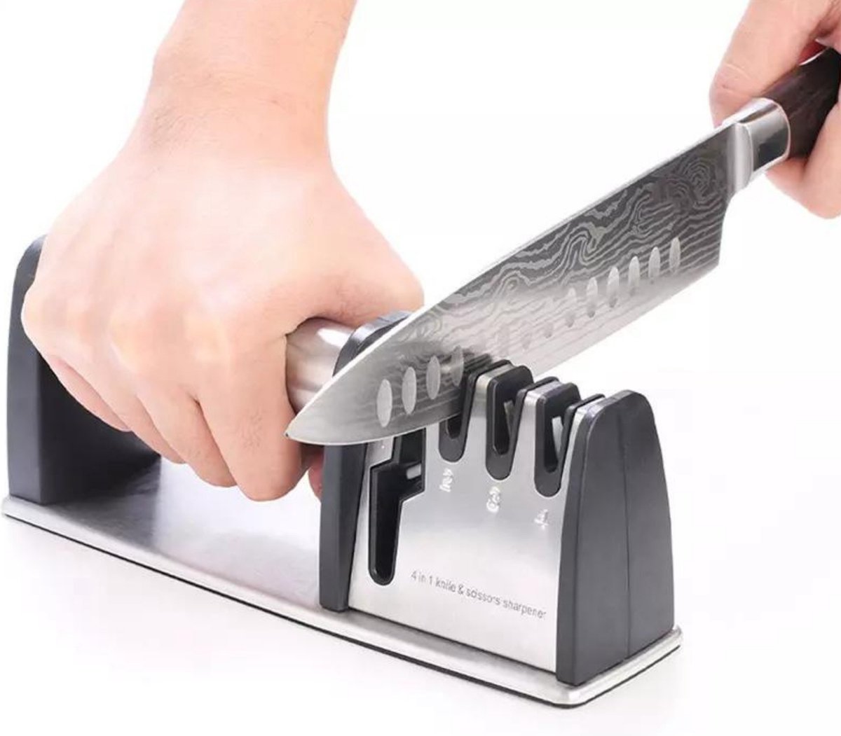Aiguiseur de couteaux électrique Muntel® - Aiguiseur à tirer -  Multifonctionnel 